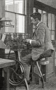 「The Illustrated Illustrated Magazine」（1891〜92年）の現代の旋盤ターナー 作： English School